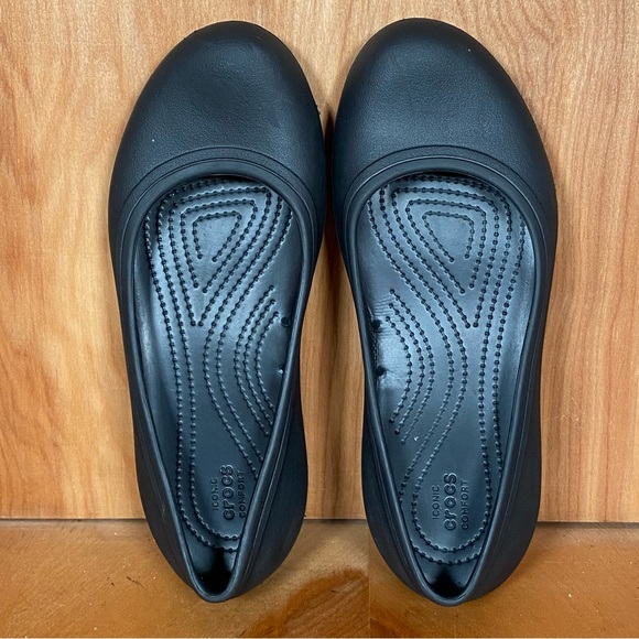 Womens 9 Crocs At Work Flats Black SEF1429 - Picture 5 of 8